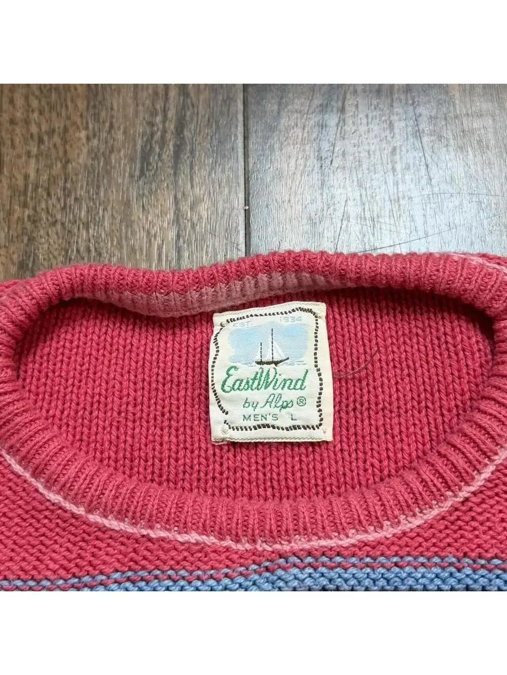 True Vintage 70s Eastwind Alps Striped Sweater Size Large
